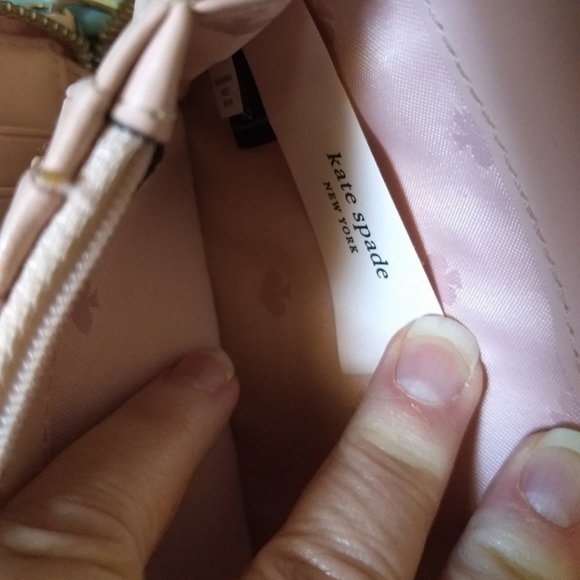 Kate Spade Staci Saffiano Leather Large Carryall Wristlet Wallet, Chalk Pink - Picture 6 of 11